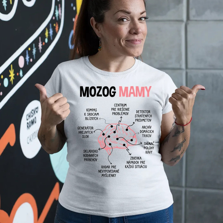 Mozog mamy - dámske tričko s potlačou