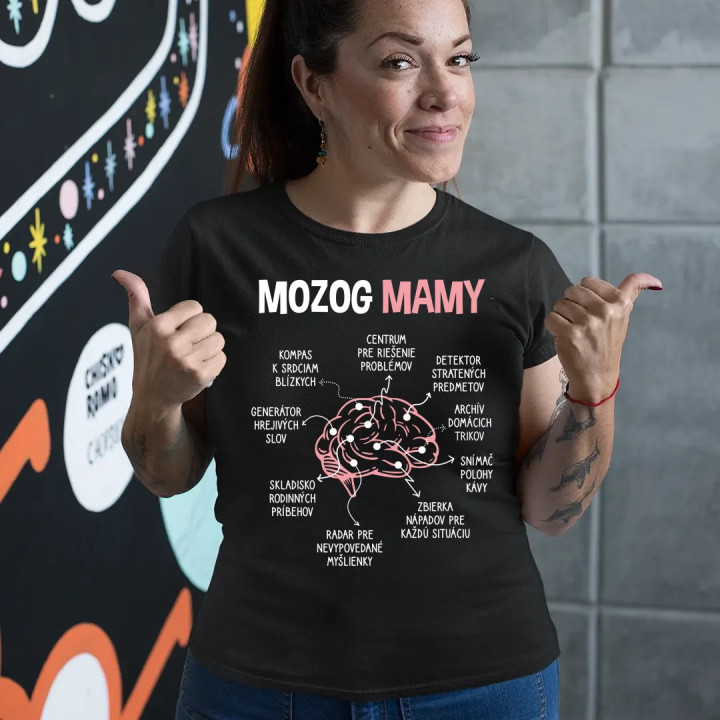 Mozog mamy - dámske tričko s potlačou