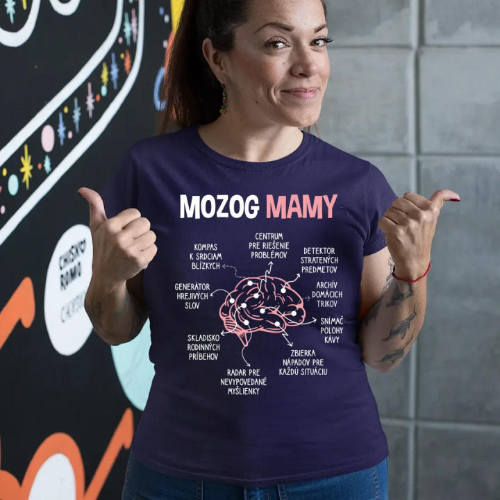 Mozog mamy - dámske tričko s potlačou