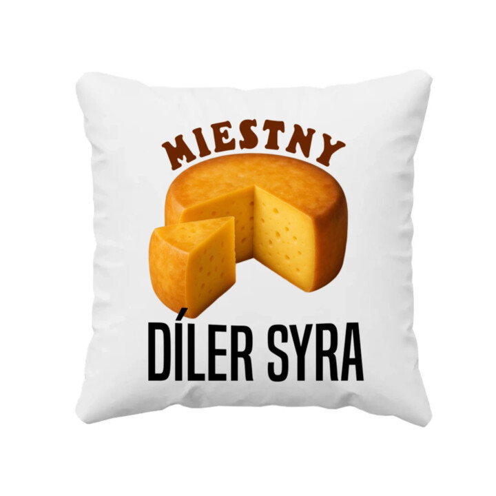 Miestny díler syra - vankúš s potlačou