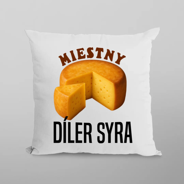 Miestny díler syra - vankúš s potlačou