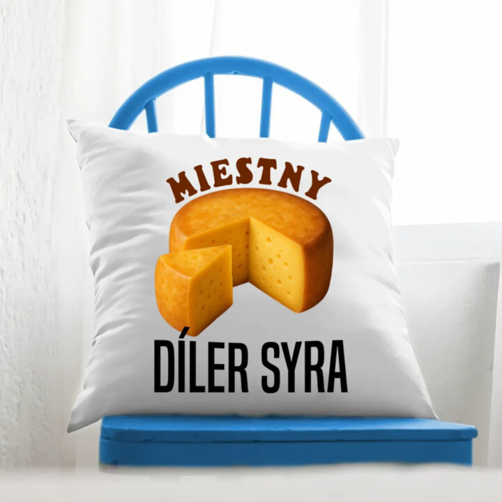 Miestny díler syra - vankúš s potlačou