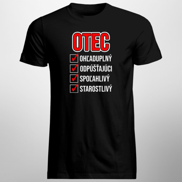 Otec: ohľaduplný, odpúšťajúci... - pánske tričko s potlačou
