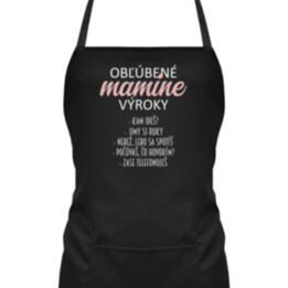 Obľúbené mamine výroky - zástera s potlačou