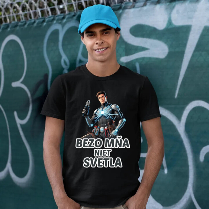 Bezo mňa niet svetla - pánske tričko s potlačou
