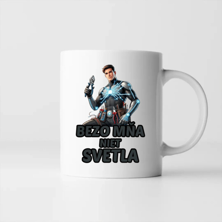 Bezo mňa niet svetla - keramický hrnček s potlačou