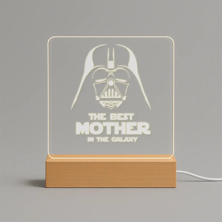 The best mother in the galaxy - LED lampička s gravírovaním