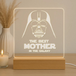 The best mother in the galaxy - LED lampička s gravírovaním
