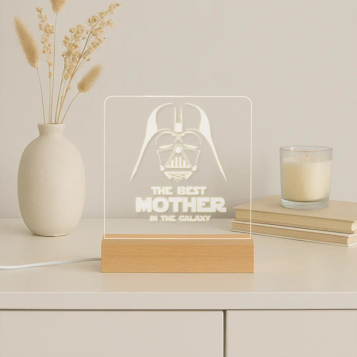 The best mother in the galaxy - LED lampička s gravírovaním