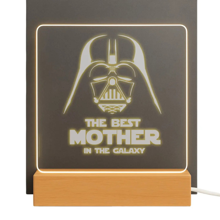 The best mother in the galaxy - LED lampička s gravírovaním