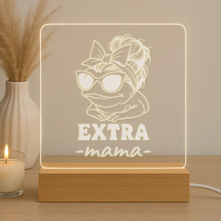 Extra mama - LED lampička s gravírovaním