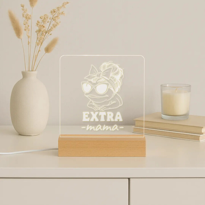 Extra mama - LED lampička s gravírovaním