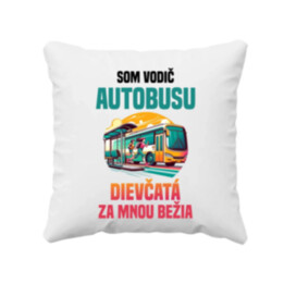 Som vodič autobusu - vankúš s potlačou