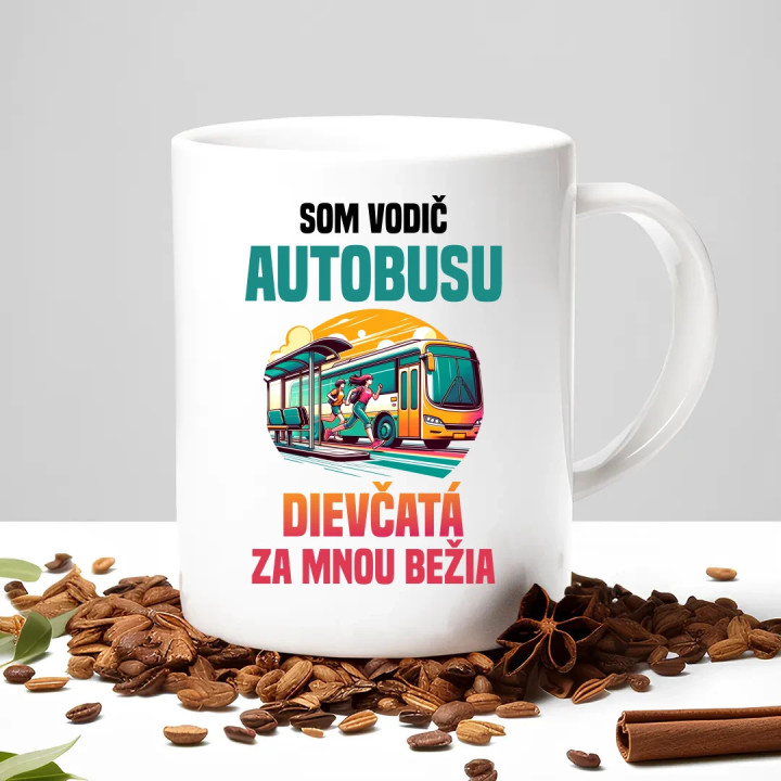 Som vodič autobusu - keramický hrnček s potlačou