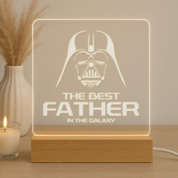 The best father in the galaxy - LED lampička s gravírovaním