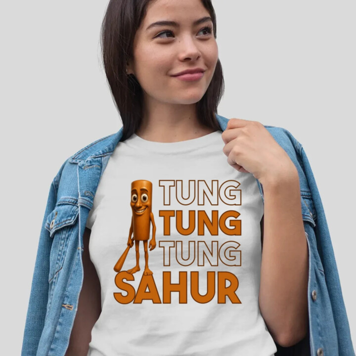 Tung tung tung sahur  - dámske tričko s potlačou