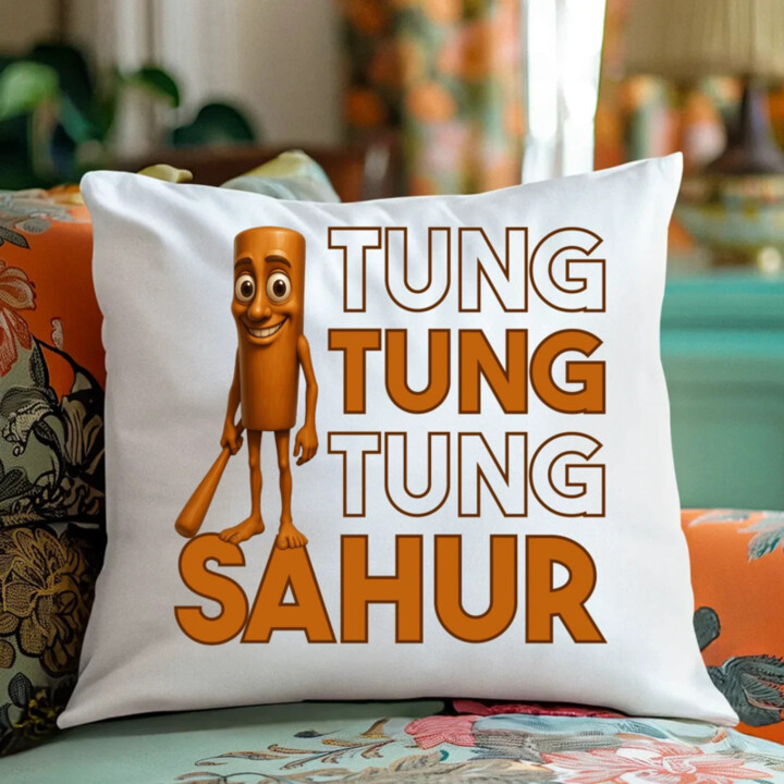 Tung tung tung sahur  - vankúš s potlačou