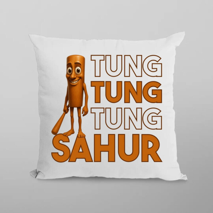 Tung tung tung sahur  - vankúš s potlačou
