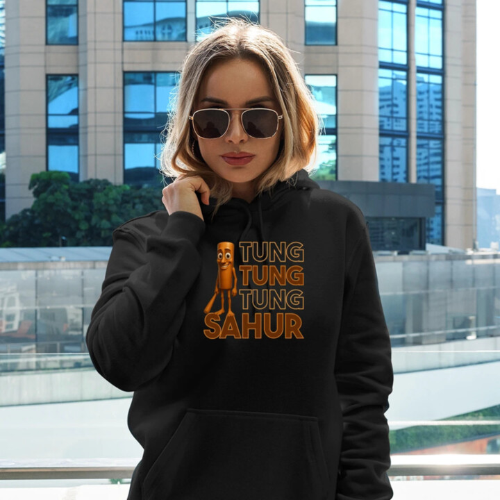 Tung tung tung sahur   - dámska mikina s potlačou