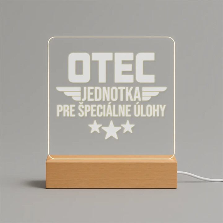 Otec - jednotka pre špeciálne úlohy - LED lampička s gravírovaním