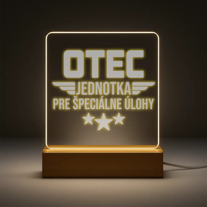 Otec - jednotka pre špeciálne úlohy - LED lampička s gravírovaním