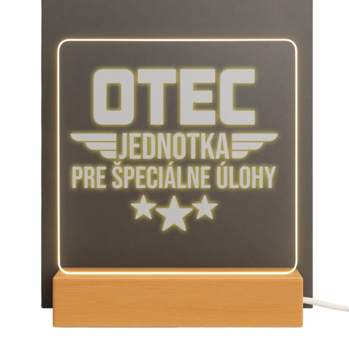 Otec - jednotka pre špeciálne úlohy - LED lampička s gravírovaním
