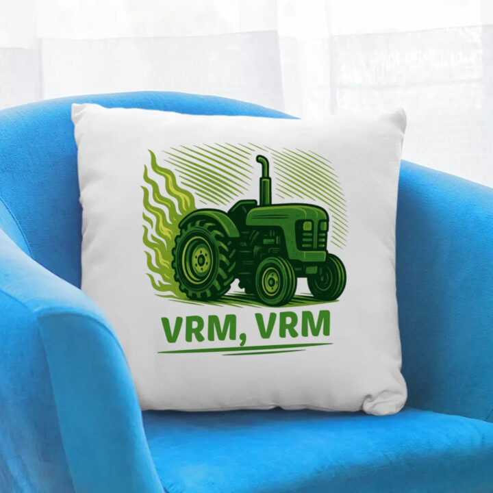 Vrm, vrm - traktor - vankúš s potlačou