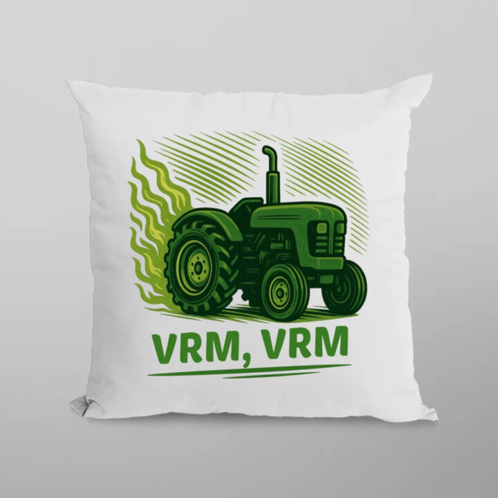 Vrm, vrm - traktor - vankúš s potlačou