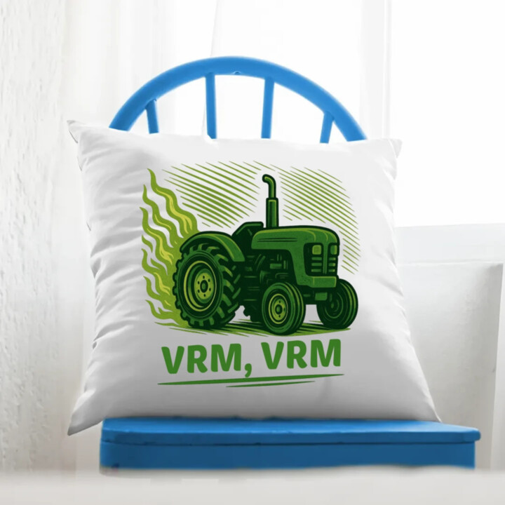 Vrm, vrm - traktor - vankúš s potlačou