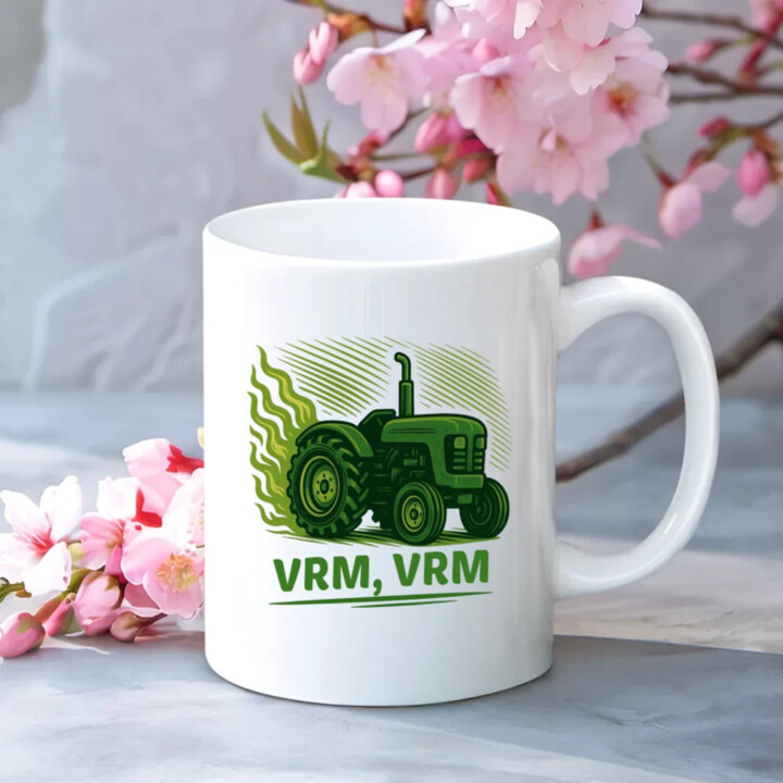 Vrm, vrm - traktor - keramický hrnček s potlačou