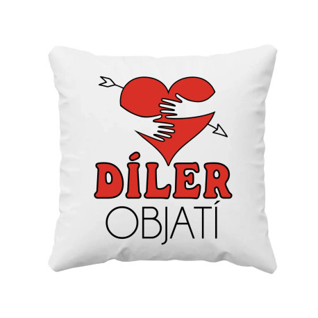 Díler objatí - vankúš s potlačou