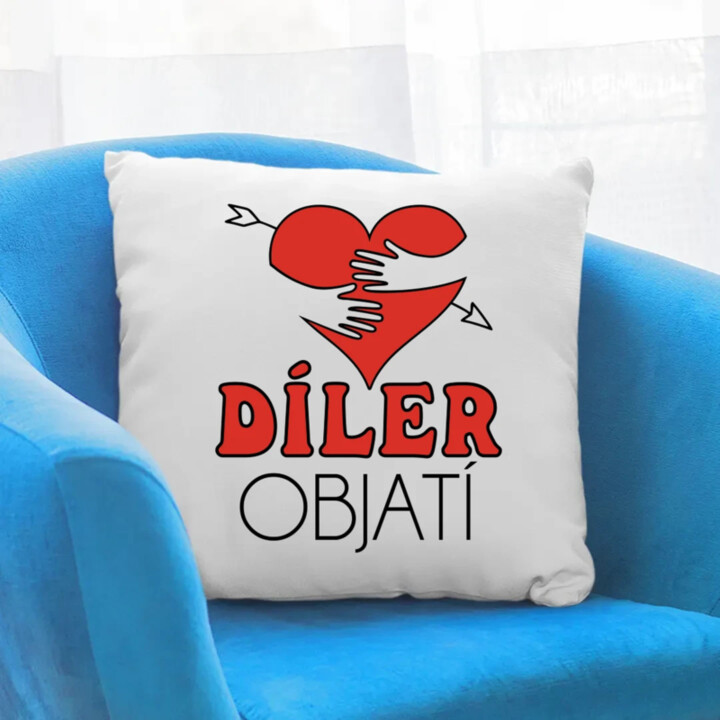 Díler objatí - vankúš s potlačou