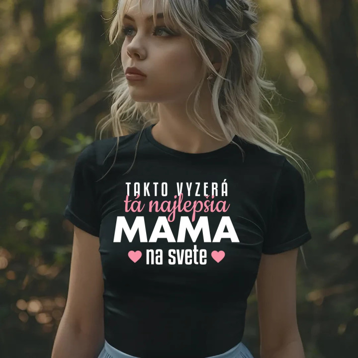 Takto vyzerá tá najlepšia mama na svete - dámske tričko s potlačou