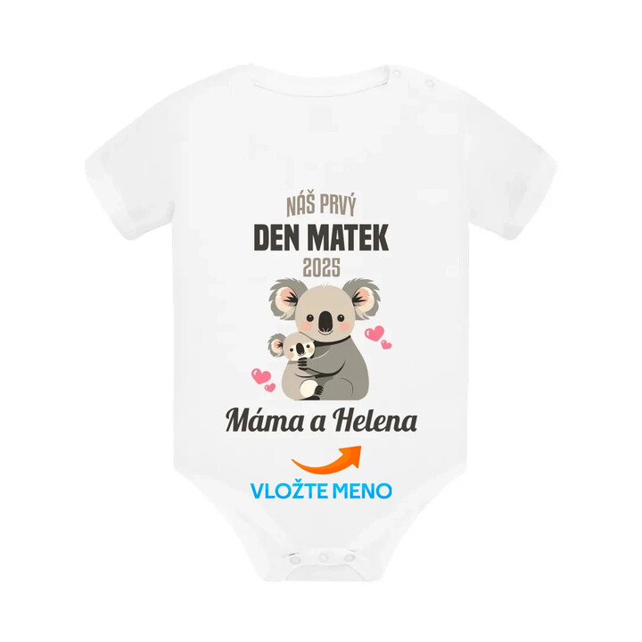 Náš prvý deň matiek v2  - body s potlačou - personalizovaný produkt