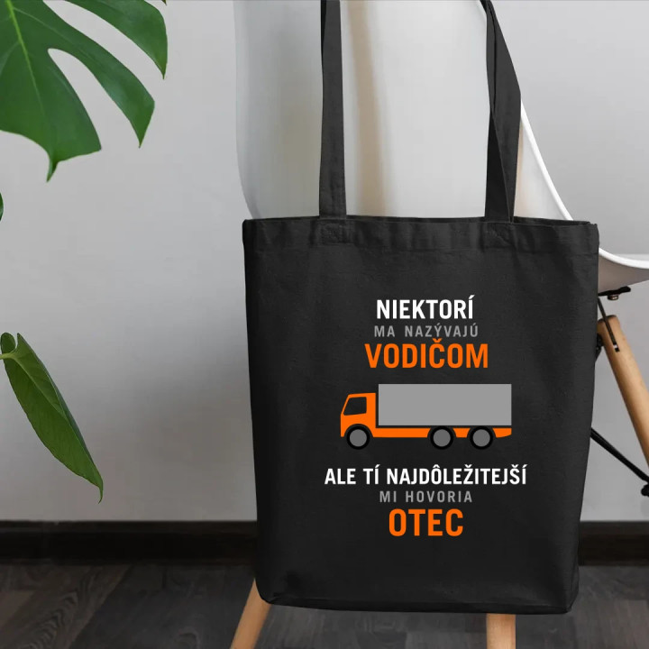 Niektorí ma nazývajú vodičom - otec - taška s potlačou