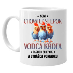 Som chovateľ sliepok - keramický hrnček s potlačou
