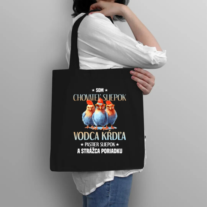 Som chovateľ sliepok - taška s potlačou