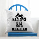 Najlepší otec jazdí na motorke - vankúš s potlačou