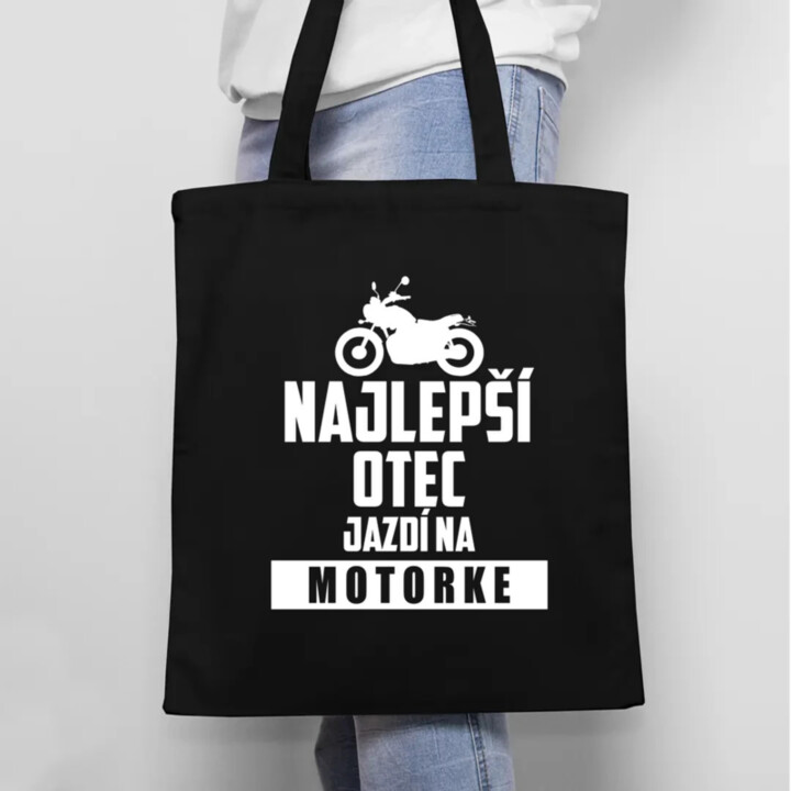Najlepší otec jazdí na motorke - taška s potlačou