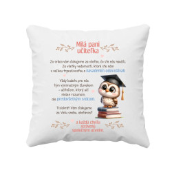 Milá pani učiteľka - vankúš s potlačou
