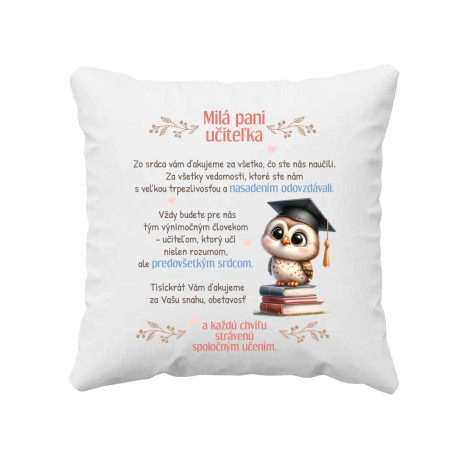 Milá pani učiteľka - vankúš s potlačou