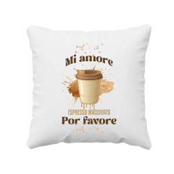 Mi amore espresso macchiato por favore - vankúš s potlačou