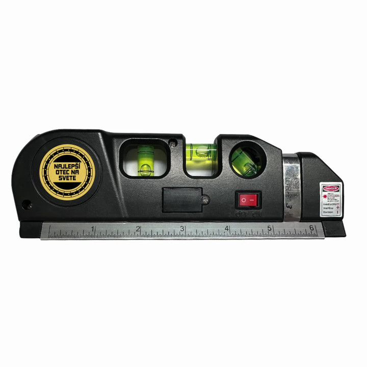 Najlepší otec na svete - laserová vodováha s mierkou