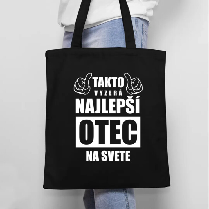 Takto vyzerá najlepší otec na svete - taška s potlačou