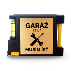 Garáž volá musím ísť - zviňovací meter s gravírovaním