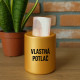 Zlatá keramická pokladnička s gravírovaním - produkt s vlastnou potlačou
