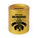 Mohla som byť milionárkou, ale mám jazvečíka (meno) - zlatá keramická pokladnička s gravírovaním - personalizovaný produkt