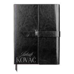 Meno + priezvisko - Zápisník z eko kože s gravírovaním - personalizovaný produkt