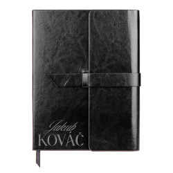 Meno + priezvisko - Zápisník z eko kože s gravírovaním - personalizovaný produkt