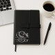 Monogram - motýľ  - zápisník z eko kože s gravírovaním - personalizovaný produkt